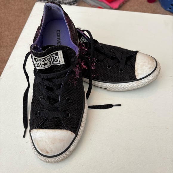 Converse Kids Chuck Taylor All Star Ox Junior 4 Sneakers Flats Purple Hollyhock. - Picture 11 of 12